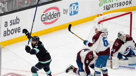 Eberle's OT winner lifts Kraken past Avs 3-2 to even series